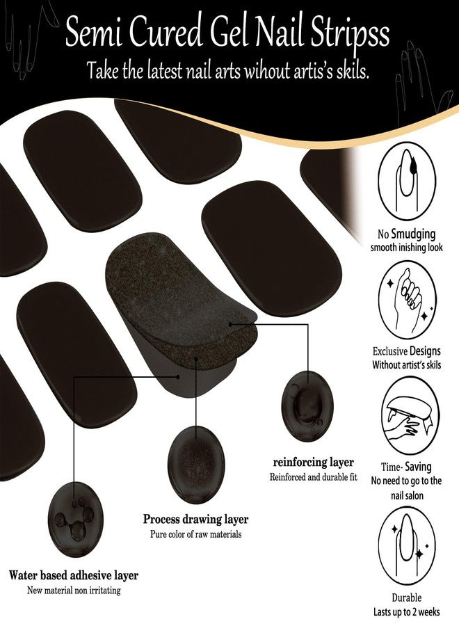 JERCLITY 2 Sheets 32pcs Semi Cured Gel Nail Strips, Gel Nail Wraps Needed LED Lamp to Cured, Ease to Use and Removal, Come with 2 Prep Pads,1 Nail File,1 Wooden Cuticle Stick(Milky+Marbling) - Image 5